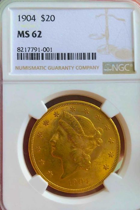 Moeda ouro Estados Unidos da América 20 dolares.