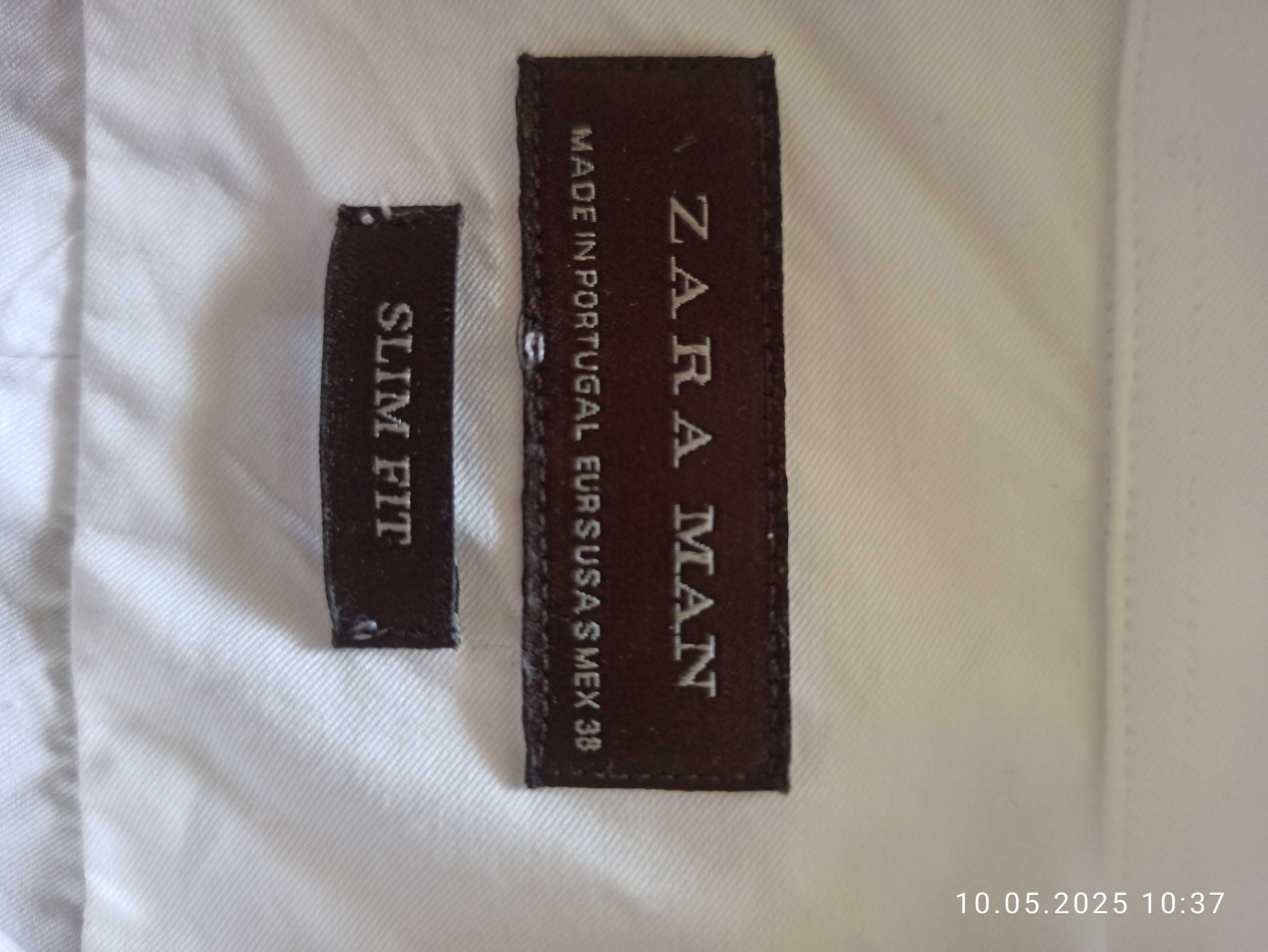 продам красивую белую рубашку на подростка ZARA ,б.у.