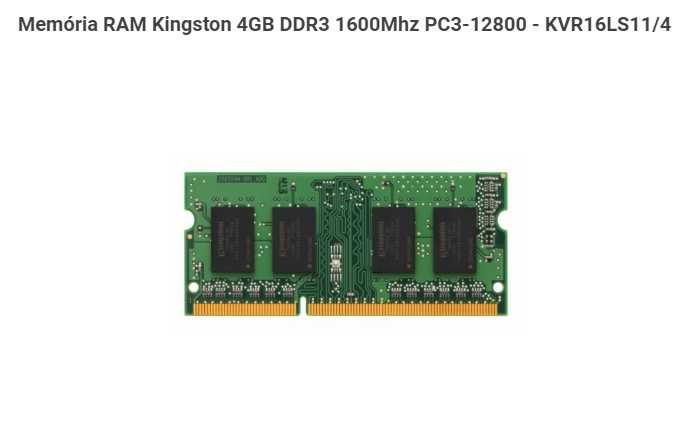 Kingston ACR16D3LS1NGG/4G PC3-12800S