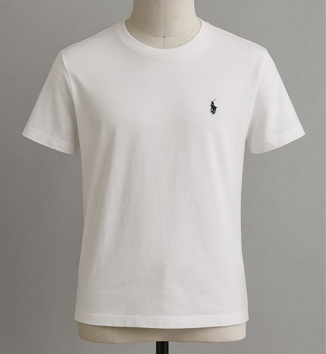 T-shirt Ralph Lauren nowy biały S - logo naszywane, bawełna 100%