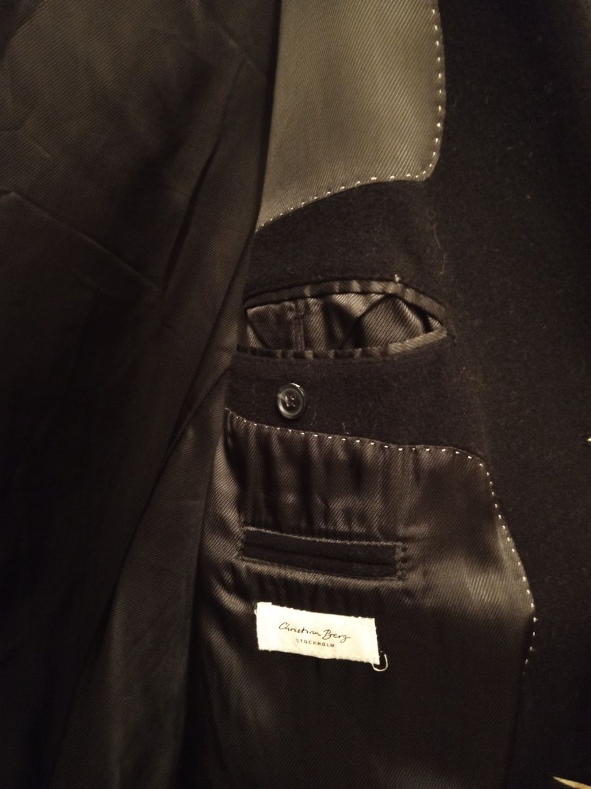 Мужское кашемировое пальто Christian Berg Stockholm длинное Демисезонн