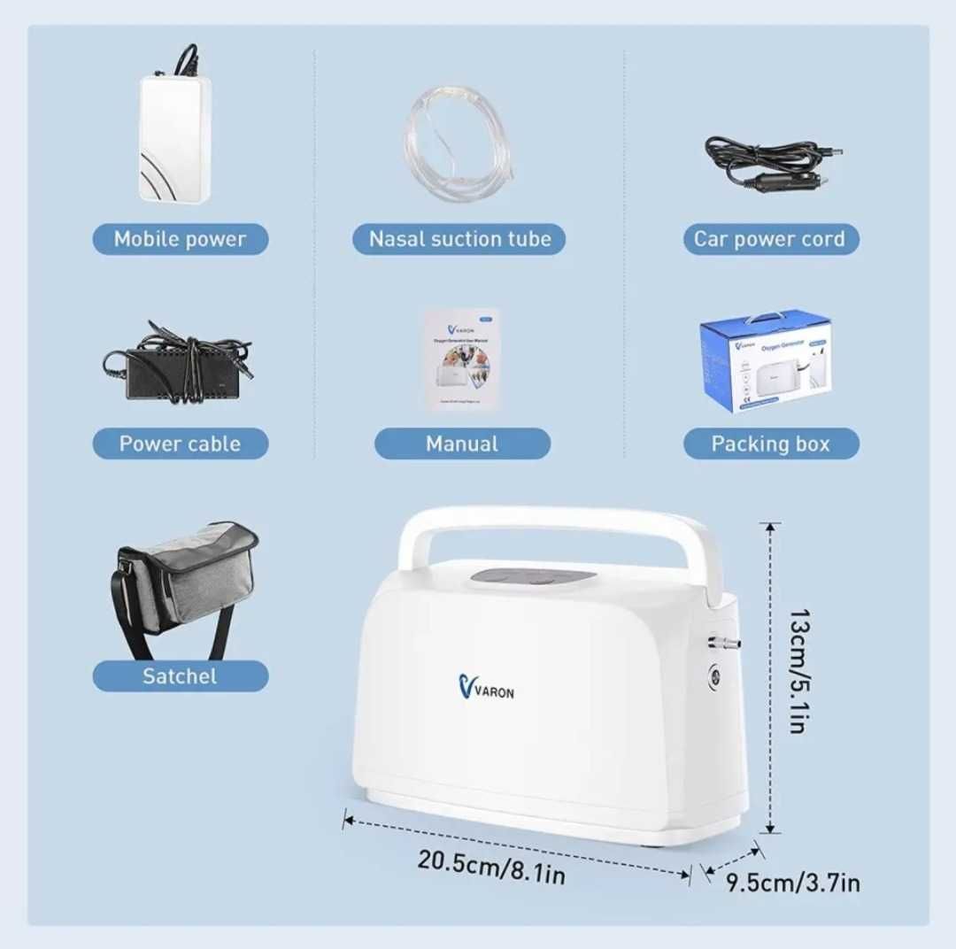 Concentrador oxigénio oxigenoterapia máquina portátil bateria