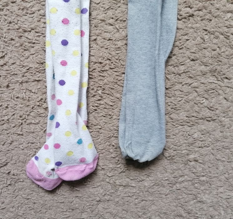 Zestaw 2 par rajstopek dla dziewczynki roz 110/116