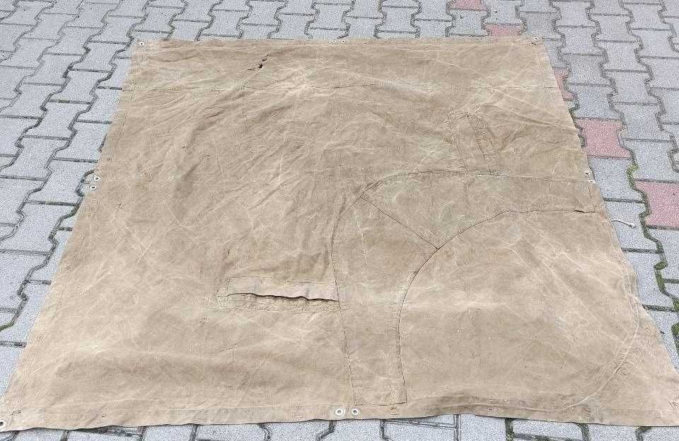 Pałatka Poncho khaki wczesne LWP 1950's lub ZSRR 160x166 cm