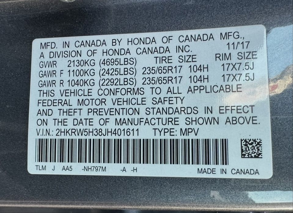 Продам Honda CR-V 2017 2.4 бензин