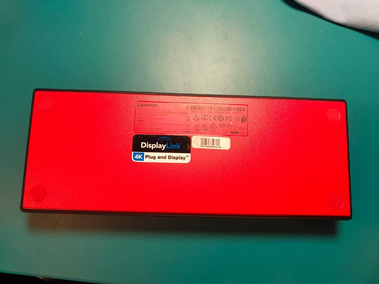 Stacja dokująca Lenovo 40AF na USC-C, HDMI x2 DisplayPort x2, zasilacz