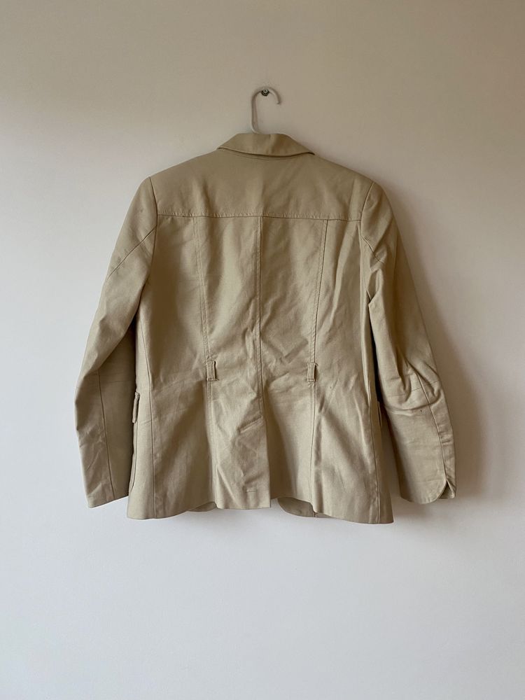 Piaskowy żakiet marynarka safari H&M S