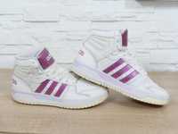 Adidas Entrap Mid białe buty skórzane wysokie 38
