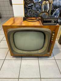Telewizor kampowy kolekcjonerski GZR, sprawny z przystawką antenową