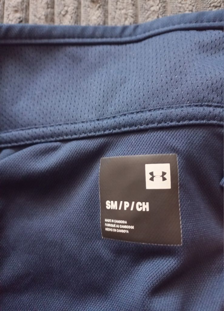 Чоловіча оригінальна кофта на замку  Under Armour темно-синя S-М