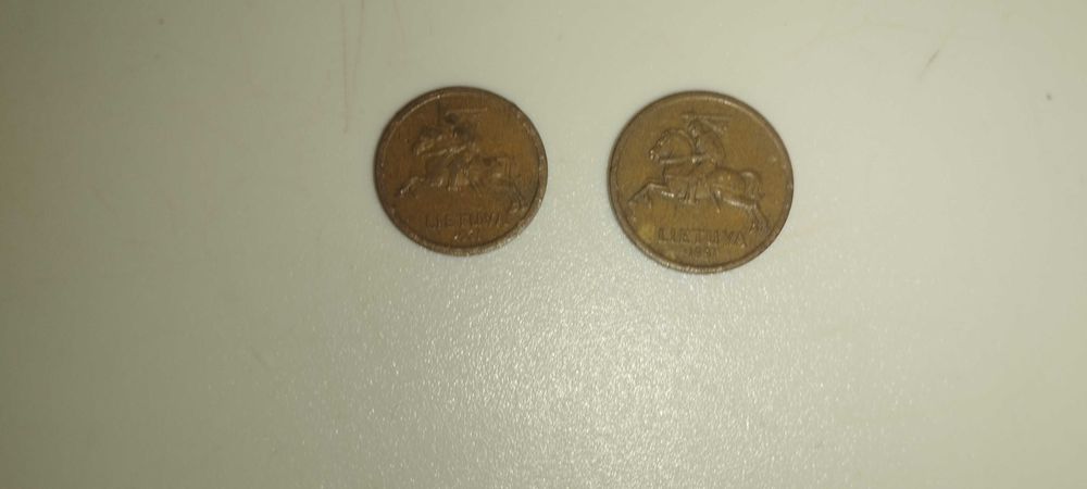 6 monet z lat 90.: 3 rosyjskie, 2 litewskie i 1 ukraińska
