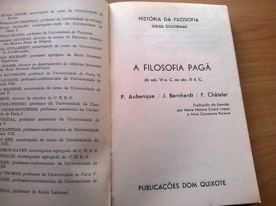 Filosofia Pagã Do Séc VI A.C. Ao Séc III D.C. - François Châtelet