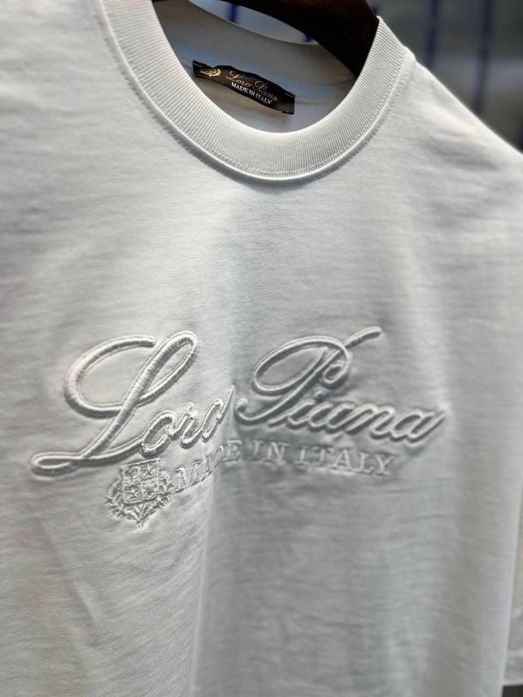Loro Piana футболка мужская оверсайз унисекс оригинал черная белая