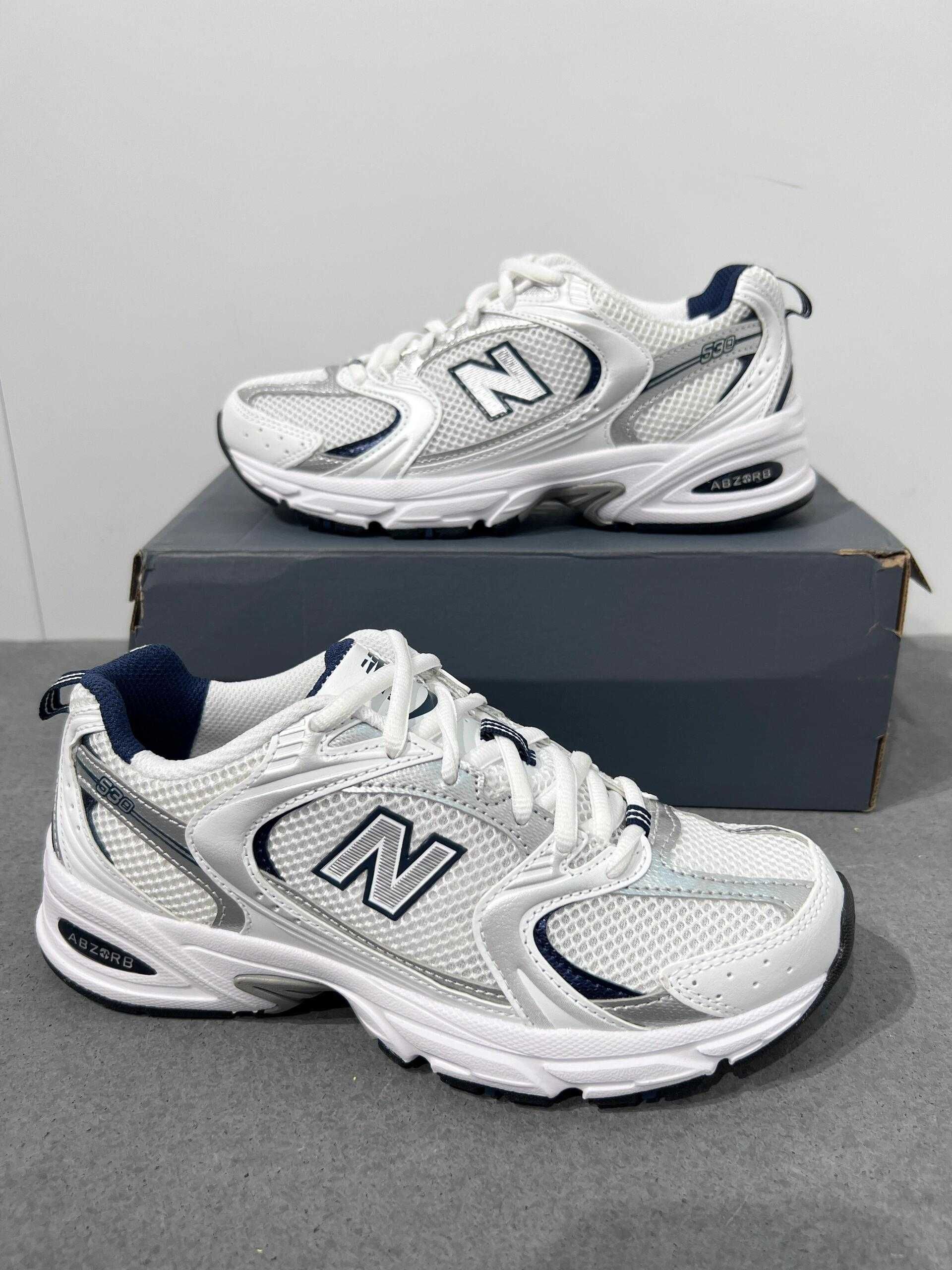 New Balance 530 White Silver Navy 40