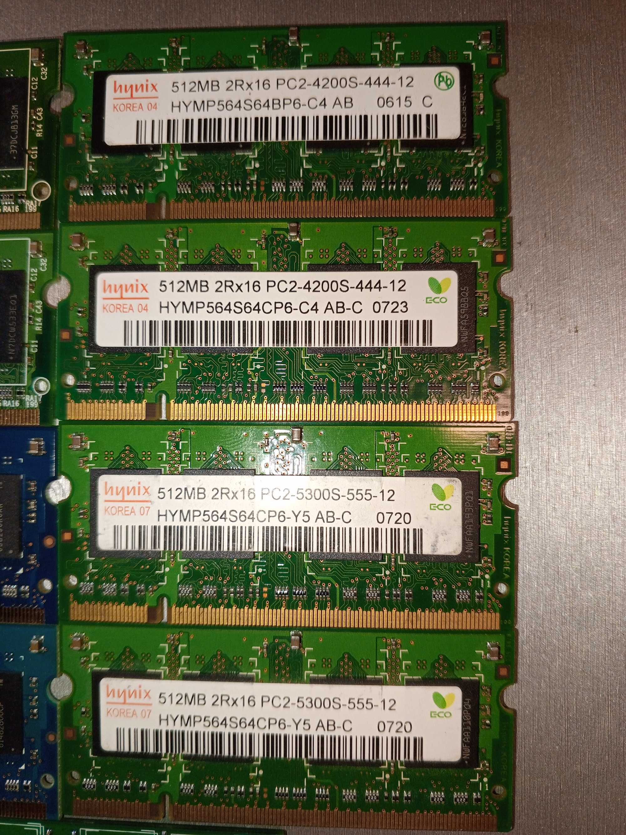 Оперативна пам'ять ноутбука SODIMM DDR2 512Mb парна.