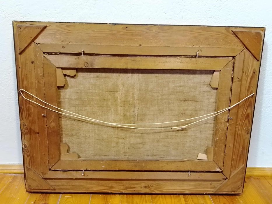 Stary obraz na płótnie sygnowany