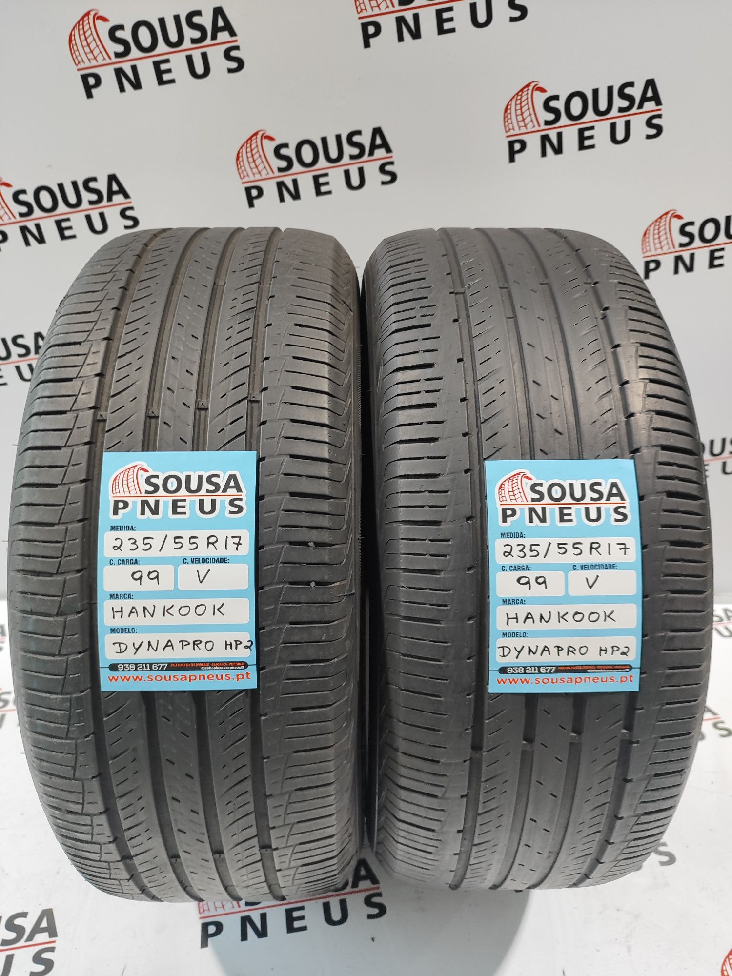 2 pneus semi novos 235-55R17 Hankook - Oferta dos Portes