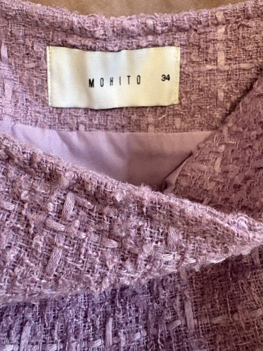 MOHITO nowa krótka 34 spodnica na podszewce fioletowa
