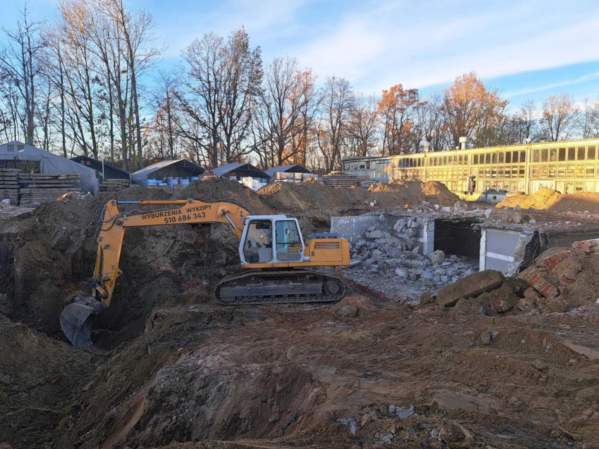 WYBURZENIA, ROZBIÓRKI, Prace ziemne , Wykopy , Wymiana Gruntu,
