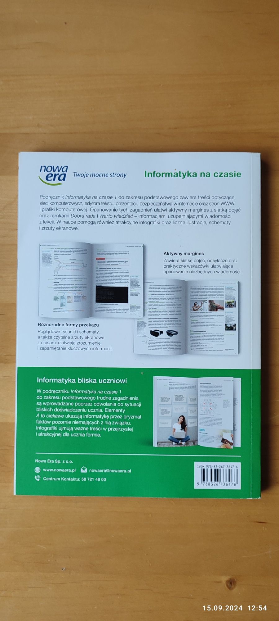 Podręcznik Informatyka na czasie kl 1 liceum i technikum