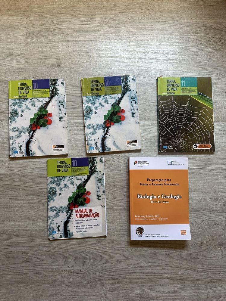 livros Biologia e Geologia 10° e 11° ano