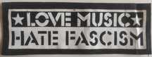 Naszywka: love music hate fascism
