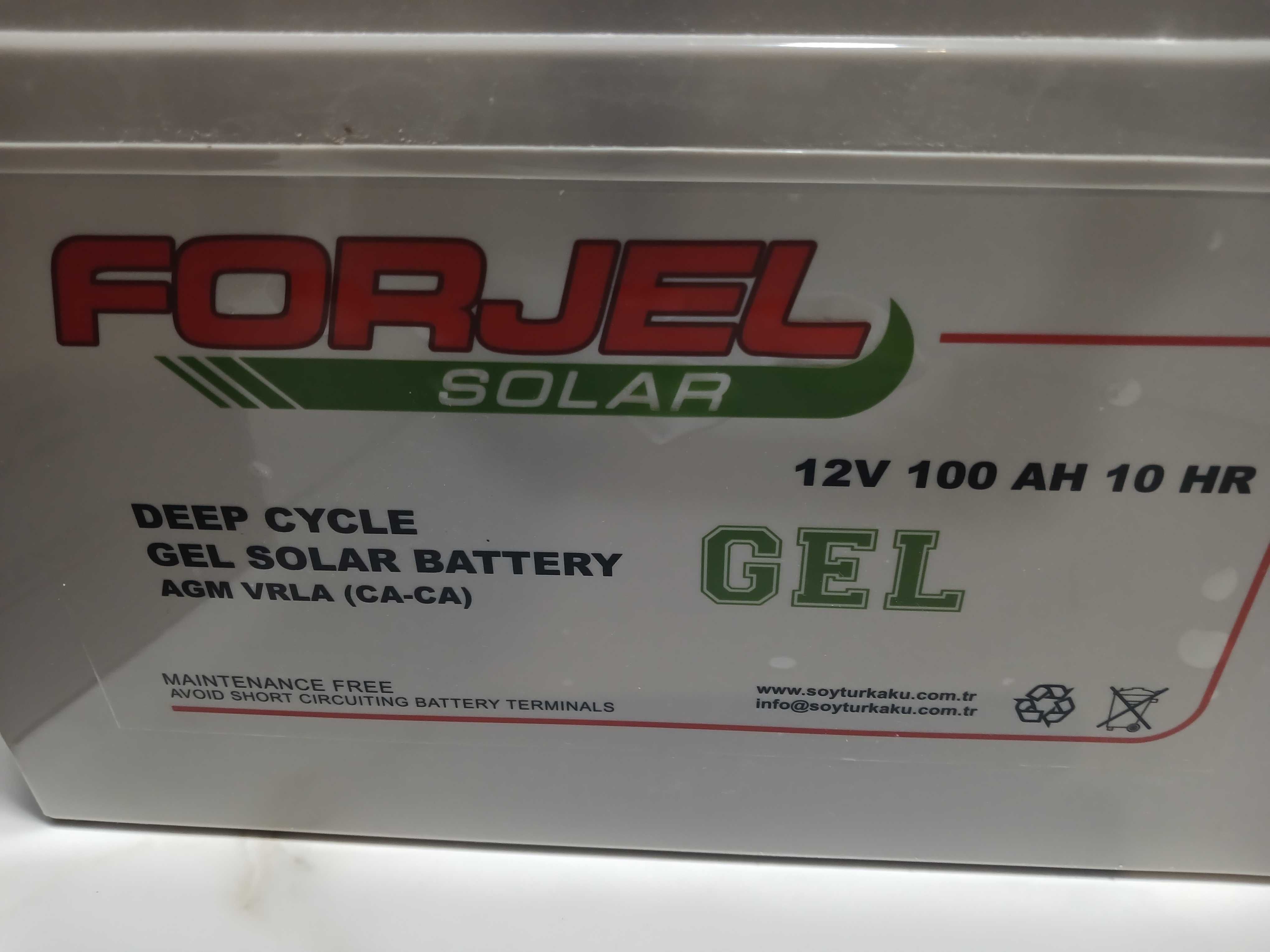 Аккумулятор гелевый 100Ah 12v Deep Cycle FORJEL (Турция)
