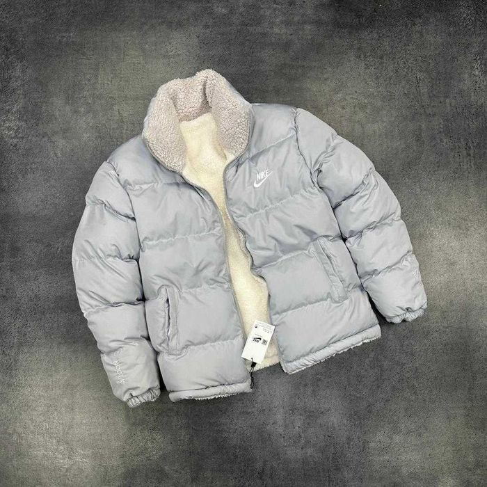 Двосторонній пуховик Nike шерпа | Найк пухан барашка двухсторонний