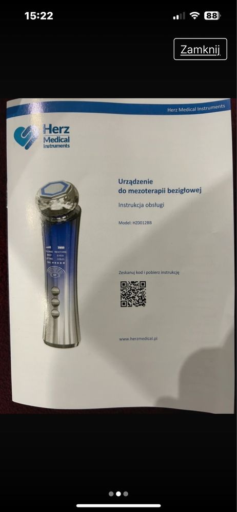 Urzadzenie do mezoterapii beziglowej Orginalne
