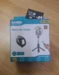 Anel de Luz LED Portátil Tripé Comando Stick Selfies Video Youtuber