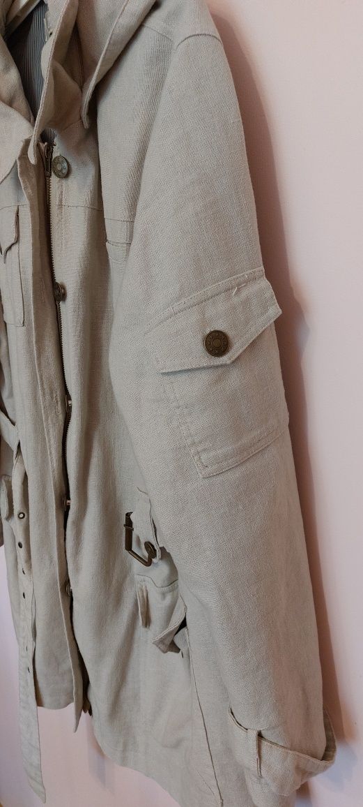 Parka kurtka lniana