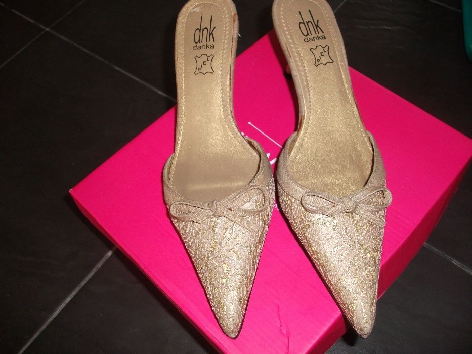 sapato 37 pele e tecido