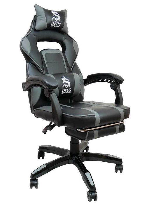Fotel Gamingowy obrotowy dla graczy DEUS LARGE Gray