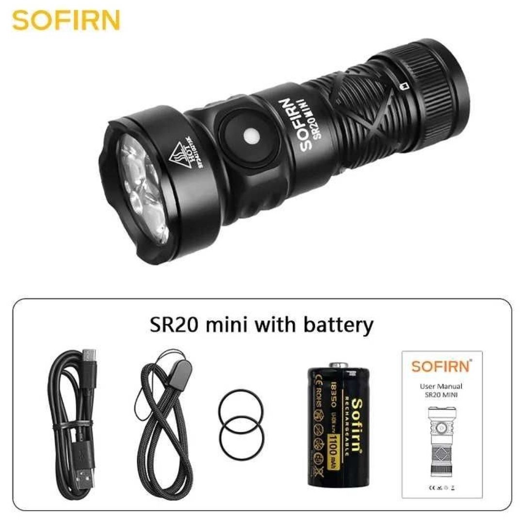 Latarka Sofirn sr20 mini nowa 1200 lm 18350 ogniwo