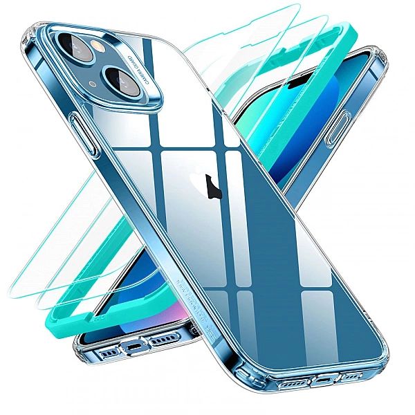 2x Szkło + Etui ESR Classic Hybrid do iPhone 13 Mini Clear