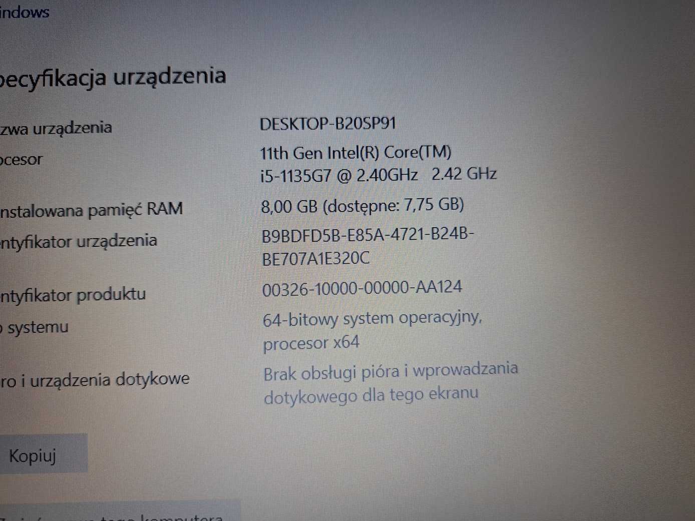 ZADBANY/ Szybki laptop HP, i5 11-gen 4-rdzeniowy, 8GB RAM, SSD 240GB.