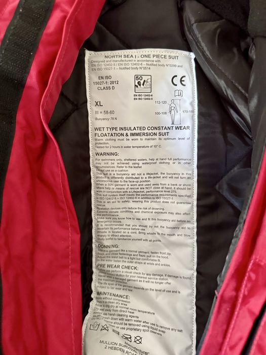 Nowy kombinezon morski Mullion North Sea I- XL –jednoczęściowy