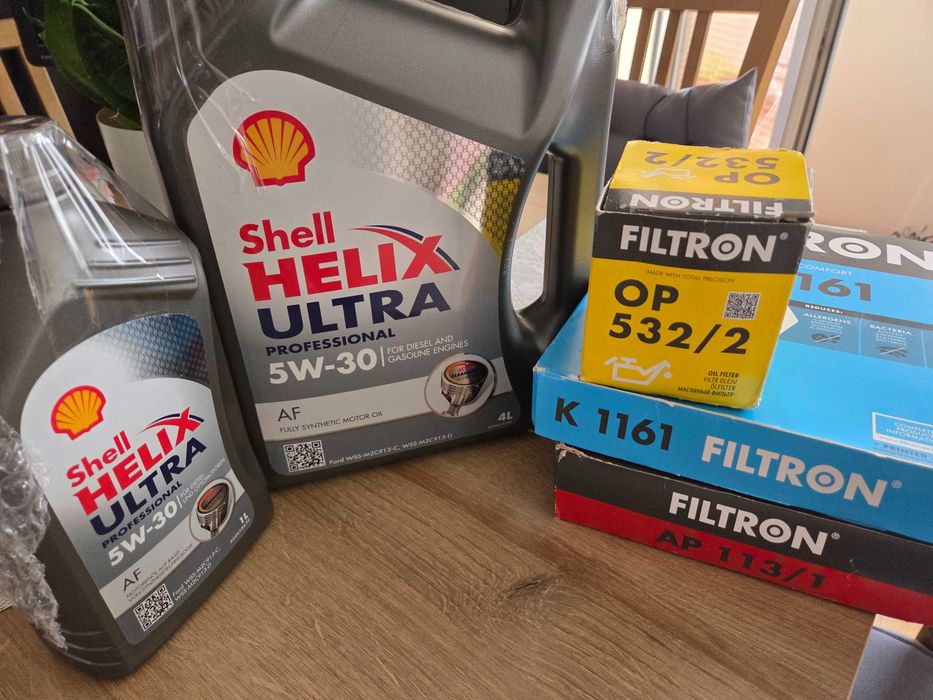 Zestaw filtrów FILTRON i olej mazda 6 gh 1.8 2.0 shell helix 5w30
