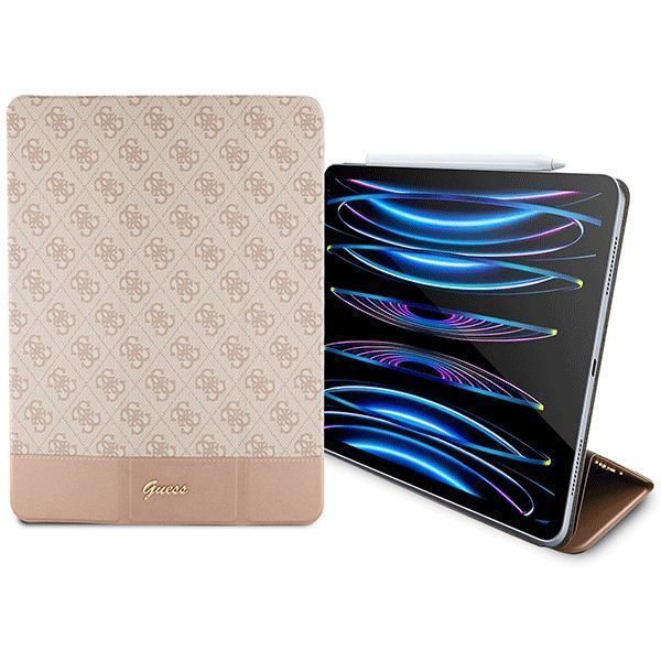 Guess Etui Do Ipad Pro 12,9" Gufcp12Ps4Sgp Różowe Allover 4G Stripe