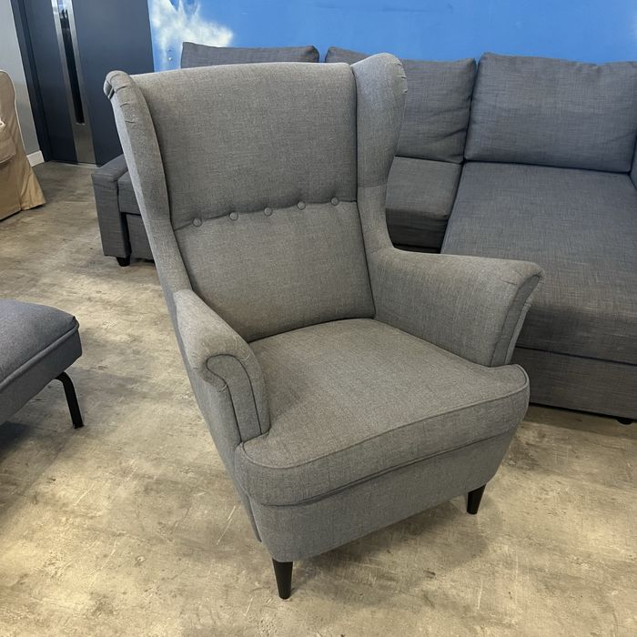 Fotel uszak Ikea Strandmon szary