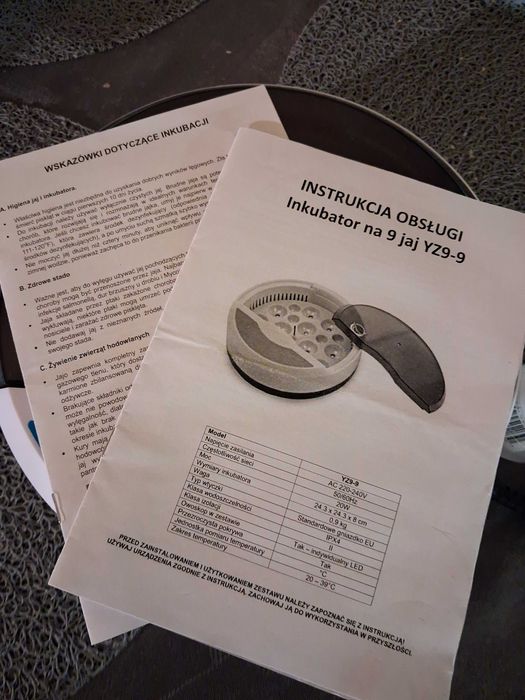 inkubator na 9  jaj