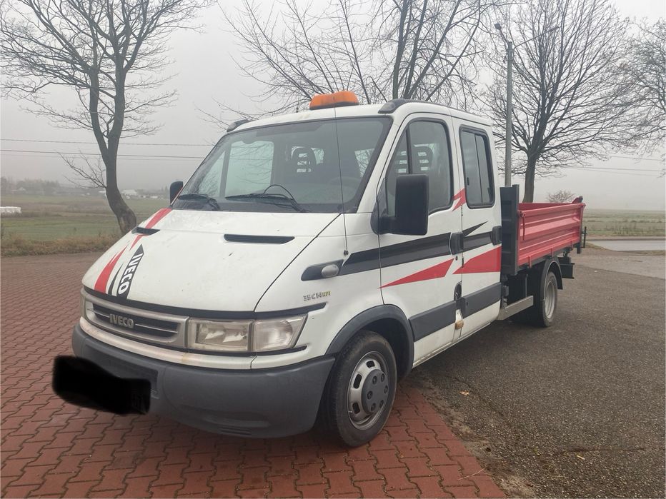 Iveco daily 35c14 3.0 doka 7os. wywrotka kiper brygadowka skrzynia
