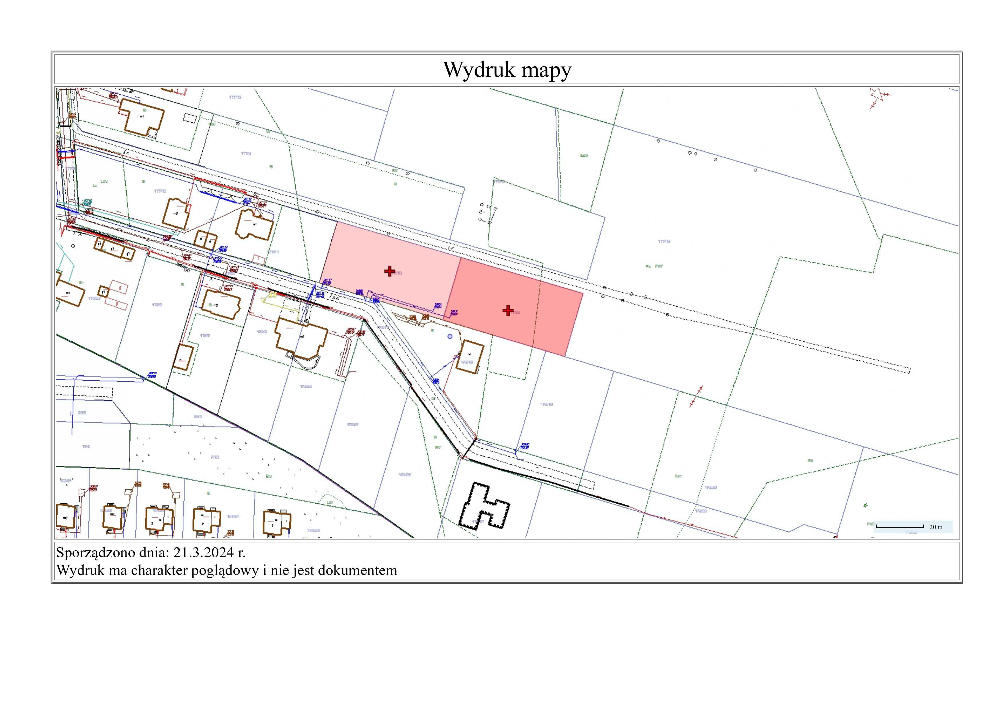 Sprzedam działkę Zawady 1500m2 Bełchatów prąd woda warunki