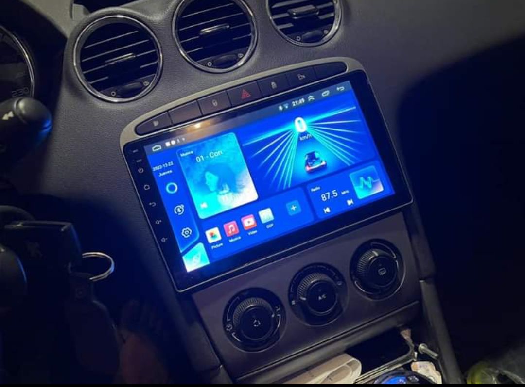 Rádio Android 12 com GPS Peugeot 308/408 (Novo)