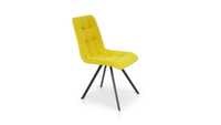 Krzesło Axel żółte krzesło na stalowych nóżkach
