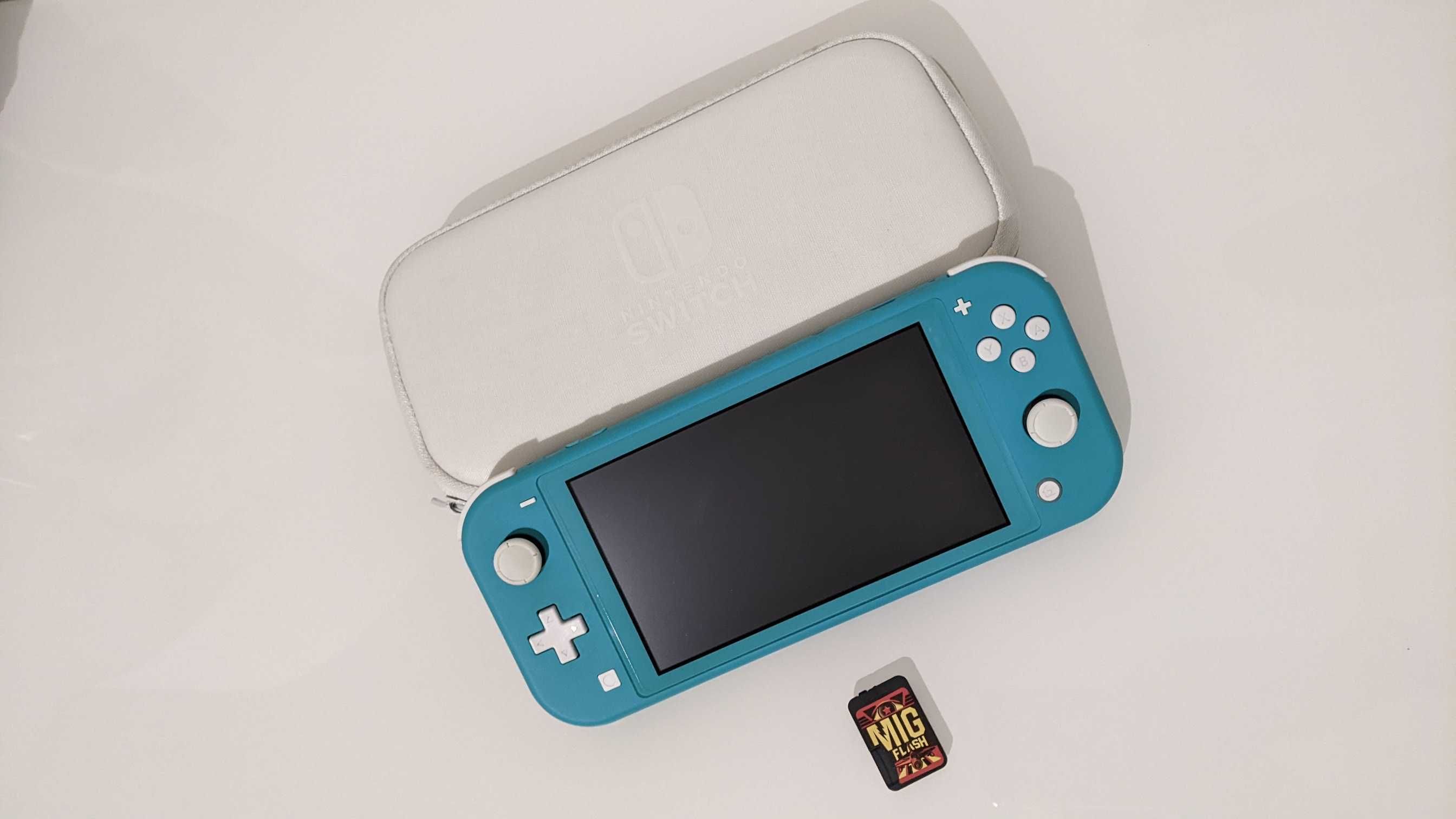 Nintendo Switch Lite azul com cartão MIG Switch
