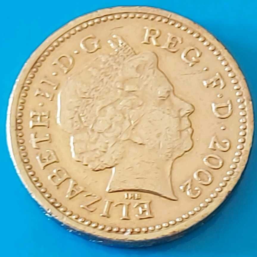 One Pound ou 1 Libra de 2002, Rainha Isabel II