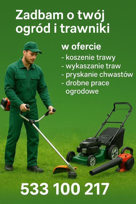 Koszenie trawy, wykaszanie wysokich traw