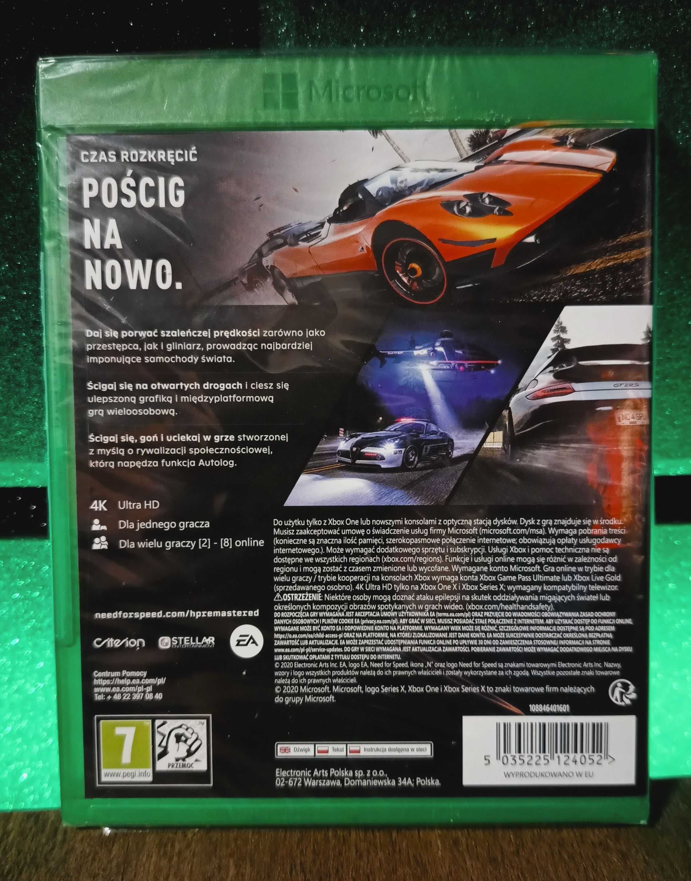 Need for Speed: Hot Pursuit Xbox One S / Series X - świetne wyścigi PL