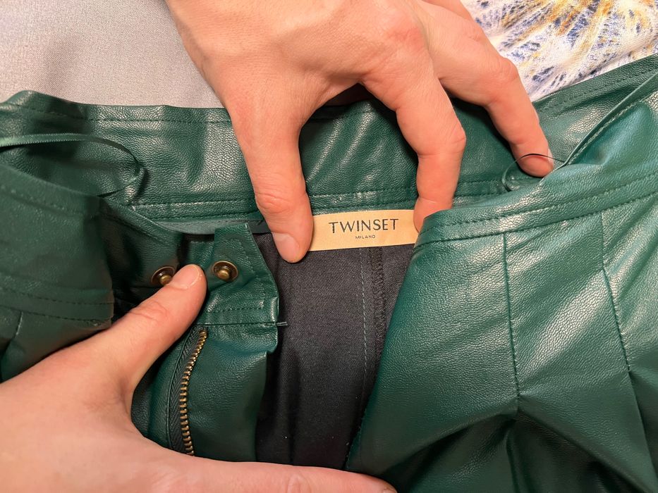 Spodnie bojówki Twinset skóra M/L